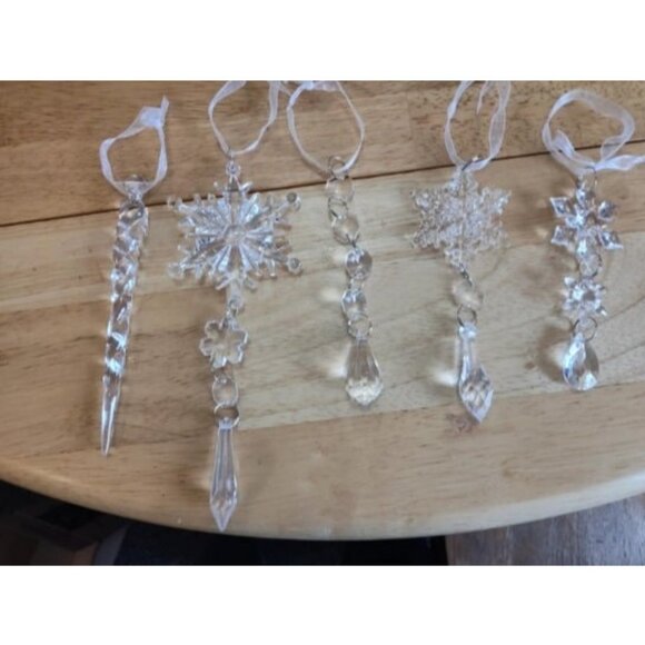 18pcs Christmas Tree Decoration Crystal Ornaments - Hanging Acrylic Christmas - Picture 2 of 3